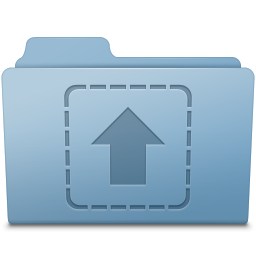 Upload Folder Blue Icon 256x256 png